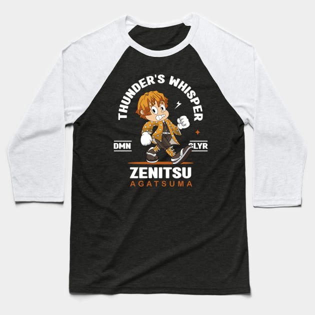 Zenitsu Kimetsu no Yaiba Baseball T-Shirt by Harrisaputra